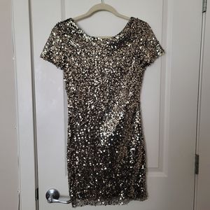Gold Sequin Dress